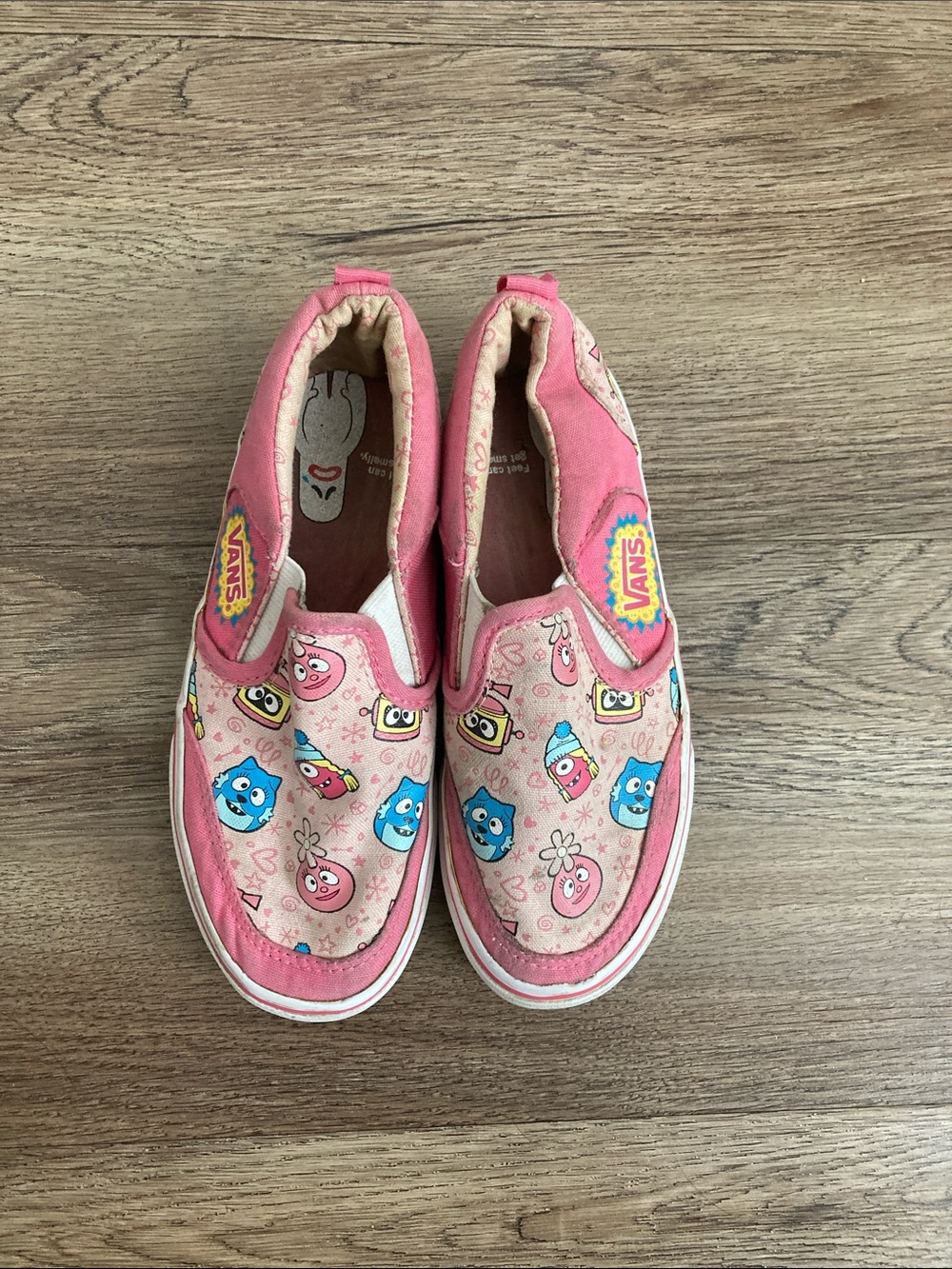 Vans Yo Gabba Gabba Pink Slip-On Sneakers Sz 11.5